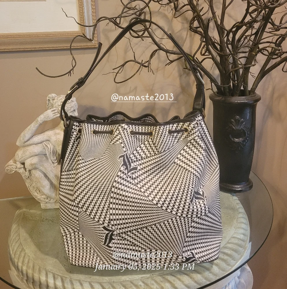L.A.M.B. by Gwen Stefani Broadgate Samburu Hobo Bucket Bag Designer #71 - Picture 5 of 13